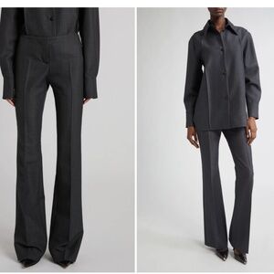 McQueen Prince of Wales Wool & Mohair Bootcut Trousers